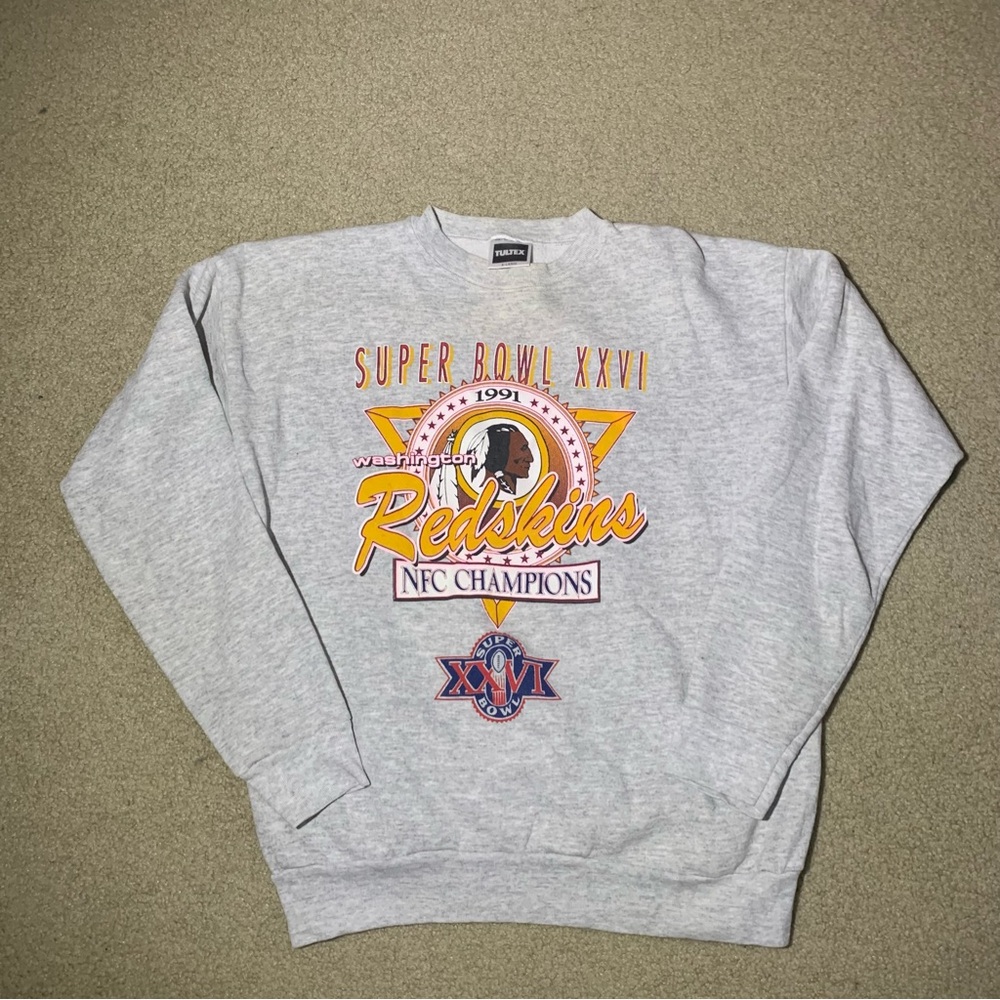 Vintage Tultex Washington Redskins Super Bowl XXVI NFC Champions Sweatshirt XL